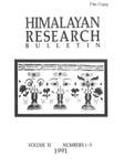 Himalayan Research Bulletin, Volume 11, Number 1-3